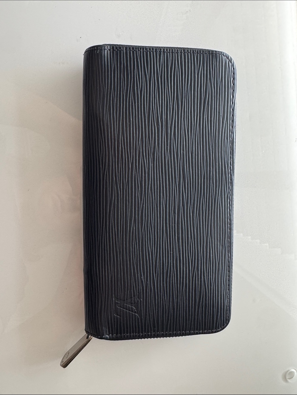 Louis Vuitton Black Epi Leather Zip Tablet Wallet Case